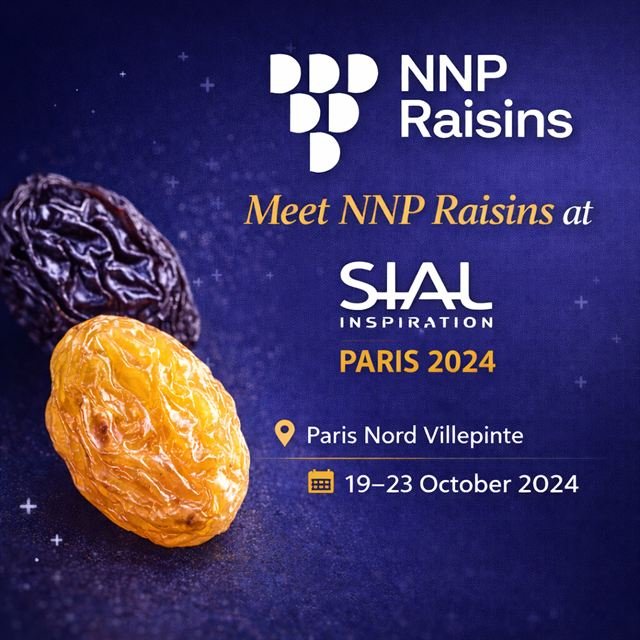 Pre-show graphic: Meet NNP Raisins at SIAL Inspiration Paris 2024, Paris Nord Villepinte, 19 to 23 October 2024.